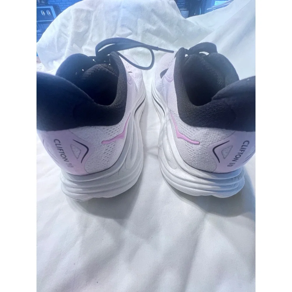 Hoka Clifton 10 Womens Running Shoes Lavender Pink Black 1162031 CTNS Size 11B